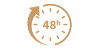 Logo pendule doré livraison sous 48H.